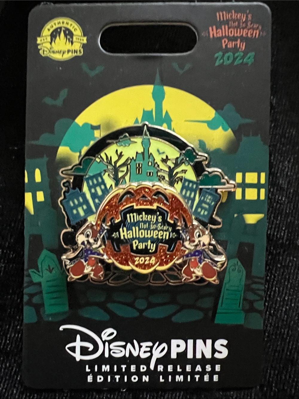 Disney Halloween Party Enamel Pin - Black, Orange, Green, Yellow